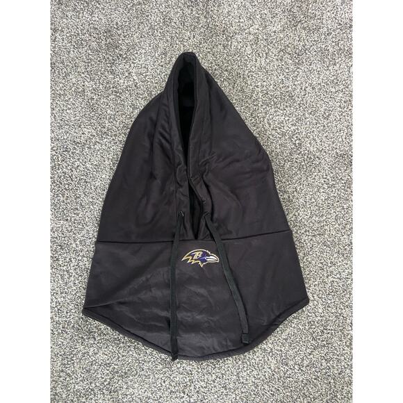 Unisex Baltimore Ravens Hooded Neck Gaiter Black Purple NWT Fleece Lined - Picture 1 of 5